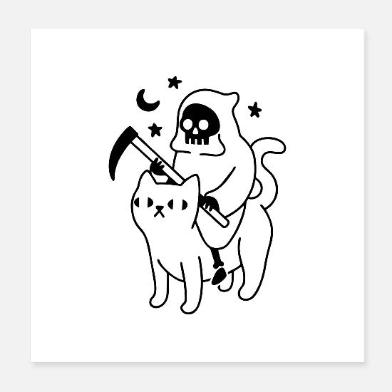 Death Rides A Black Cat' Poster 